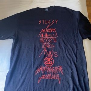 Rare Stussy X Nasty Neckface world tour t-shirt size L